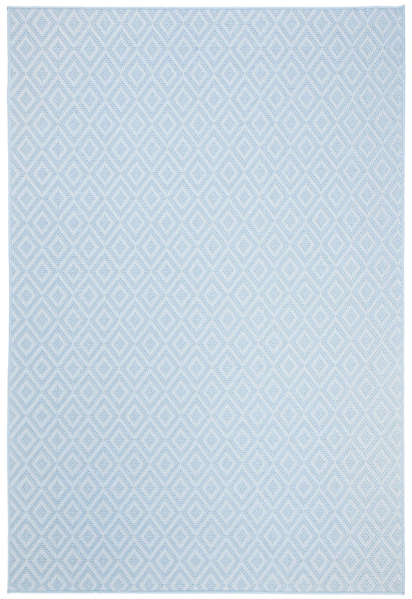 Safavieh Bermuda Geometric Area Rug - Elegant Power Loomed Design For Indoor & Outdoor Spaces, Oeko-tex Certified Light Blue ,Cream Polypropylene Bmu814a-210