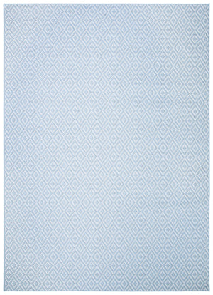 Safavieh Bermuda Geometric Area Rug - Elegant Power Loomed Design For Indoor & Outdoor Spaces, Oeko-tex Certified Light Blue ,Cream Polypropylene Bmu814a-210