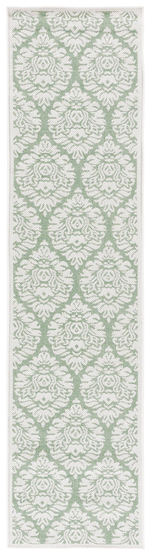 Safavieh Bermuda 9' X 12' Ivory/Green Area Rug - Elegant Indoor/Outdoor Design With Timeless Motifs & Comfort Ivory ,Green Polypropylene Frize Bmu821y-9