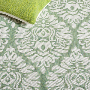 Safavieh Bermuda 9' X 12' Ivory/Green Area Rug - Elegant Indoor/Outdoor Design With Timeless Motifs & Comfort Ivory ,Green Polypropylene Frize Bmu821y-9