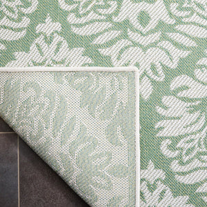 Safavieh Bermuda 9' X 12' Ivory/Green Area Rug - Elegant Indoor/Outdoor Design With Timeless Motifs & Comfort Ivory ,Green Polypropylene Frize Bmu821y-9