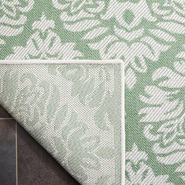 Safavieh Bermuda 9' X 12' Ivory/Green Area Rug - Elegant Indoor/Outdoor Design With Timeless Motifs & Comfort Ivory ,Green Polypropylene Frize Bmu821y-9