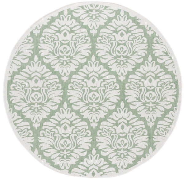 Safavieh Bermuda 9' X 12' Ivory/Green Area Rug - Elegant Indoor/Outdoor Design With Timeless Motifs & Comfort Ivory ,Green Polypropylene Frize Bmu821y-9