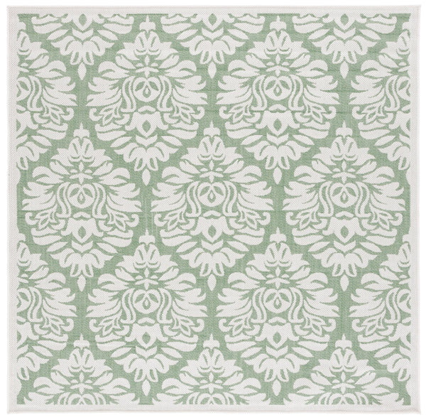Safavieh Bermuda 9' X 12' Ivory/Green Area Rug - Elegant Indoor/Outdoor Design With Timeless Motifs & Comfort Ivory ,Green Polypropylene Frize Bmu821y-9
