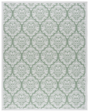 Safavieh Bermuda 9' X 12' Ivory/Green Area Rug - Elegant Indoor/Outdoor Design With Timeless Motifs & Comfort Ivory ,Green Polypropylene Frize Bmu821y-9
