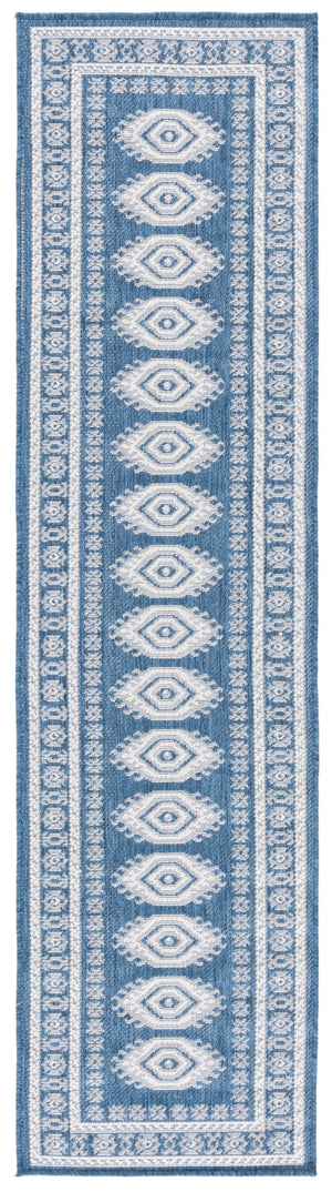 Safavieh Bermuda Elegant Area Rug - Timeless Navy And Ivory Design, Durable, Luxurious Comfort For Home Décor Navy ,Ivory Polypropylene Frize Bmu827n-9