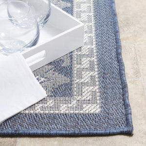 Safavieh Bermuda Elegant Area Rug - Timeless Navy And Ivory Design, Durable, Luxurious Comfort For Home Décor Navy ,Ivory Polypropylene Frize Bmu827n-9