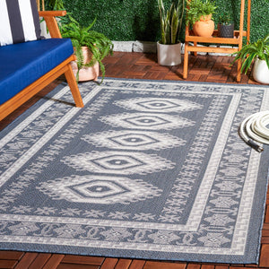 Safavieh Bermuda Elegant Area Rug - Timeless Navy And Ivory Design, Durable, Luxurious Comfort For Home Décor Navy ,Ivory Polypropylene Frize Bmu827n-9