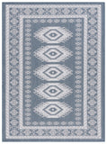 Safavieh Bermuda 827 Power Loomed Indoor / Outdoor Rug Navy / Ivory 5'-3" x 7'-6"