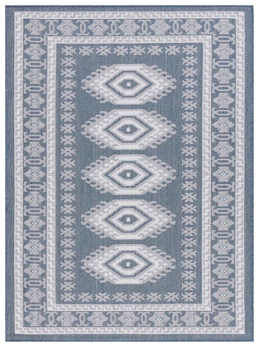 Safavieh Bermuda Elegant Area Rug - Timeless Navy And Ivory Design, Durable, Luxurious Comfort For Home Décor Navy ,Ivory Polypropylene Frize Bmu827n-9