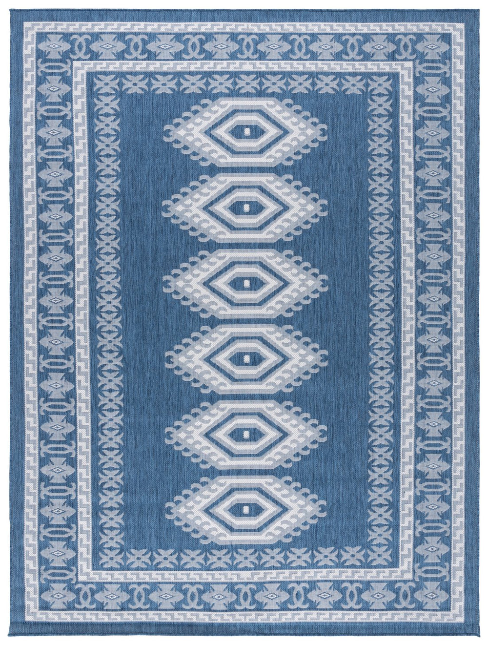 Safavieh Bermuda Elegant Area Rug - Timeless Navy And Ivory Design, Durable, Luxurious Comfort For Home Décor Navy ,Ivory Polypropylene Frize Bmu827n-9