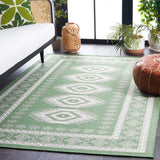 Safavieh Bermuda 827 Power Loomed Indoor / Outdoor Rug Green / Ivory 5'-3" x 7'-6"