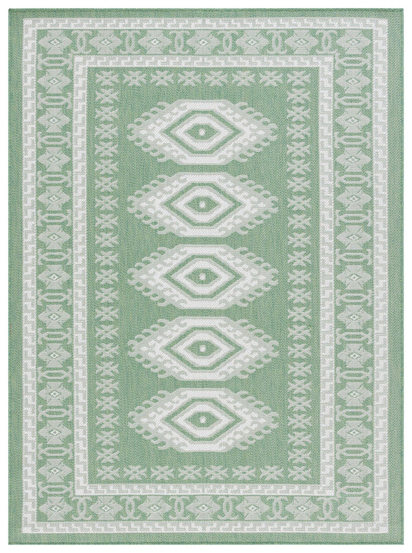 Safavieh Bermuda Elegant Area Rug - Timeless Navy And Ivory Design, Durable, Luxurious Comfort For Home Décor Green ,Ivory Polypropylene Frize Bmu827y-9