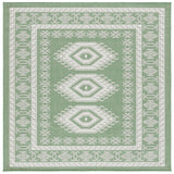 Safavieh Bermuda 827 Power Loomed Indoor / Outdoor Rug Green / Ivory 6'-7" x 6'-7" Square