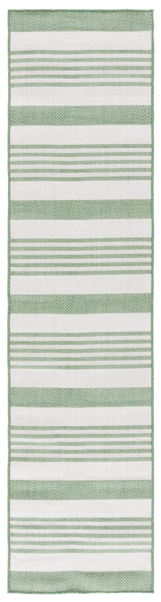 Safavieh Bermuda 828 Power Loomed Indoor / Outdoor Rug Green / Ivory 2' x 8'