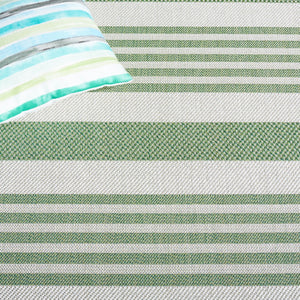 Safavieh Bermuda 828 Power Loomed Indoor / Outdoor Rug Green / Ivory 5'-3" x 7'-6"