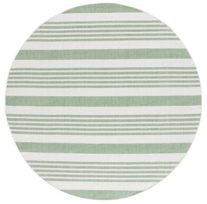 Safavieh Bermuda Area Rug - Elegant Green & Ivory Striped Design For Indoor/Outdoor Spaces, Oeko-tex Certified Green ,Ivory Polypropylene Frize Bmu828y-9