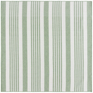 Safavieh Bermuda Area Rug - Elegant Green & Ivory Striped Design For Indoor/Outdoor Spaces, Oeko-tex Certified Green ,Ivory Polypropylene Frize Bmu828y-9