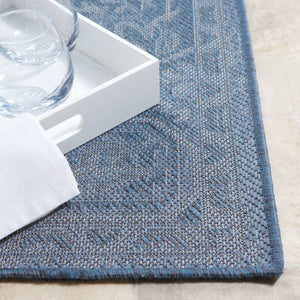 Safavieh Bermuda Elegant Polypropylene Frize Area Rug - Timeless Design For Indoor/Outdoor Spaces, Oeko-tex Certified Navy Polypropylene Frize Bmu841n-8