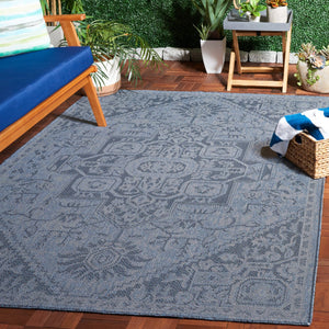 Safavieh Bermuda Elegant Polypropylene Frize Area Rug - Timeless Design For Indoor/Outdoor Spaces, Oeko-tex Certified Navy Polypropylene Frize Bmu841n-8