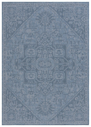 Safavieh Bermuda Elegant Polypropylene Frize Area Rug - Timeless Design For Indoor/Outdoor Spaces, Oeko-tex Certified Navy Polypropylene Frize Bmu841n-8
