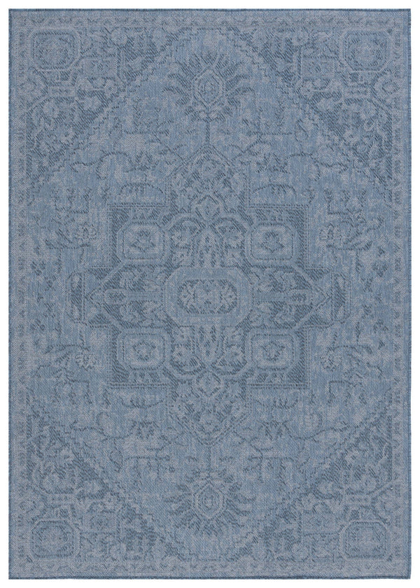 Safavieh Bermuda Elegant Polypropylene Frize Area Rug - Timeless Design For Indoor/Outdoor Spaces, Oeko-tex Certified Navy Polypropylene Frize Bmu841n-8