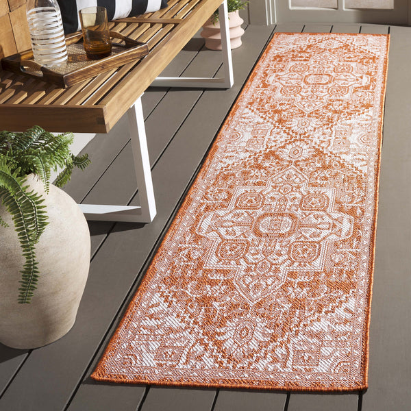 Safavieh Bermuda Elegant Polypropylene Frize Area Rug - Timeless Design For Indoor/Outdoor Spaces, Oeko-tex Certified Rust ,Ivory Polypropylene Frize Bmu841p-5