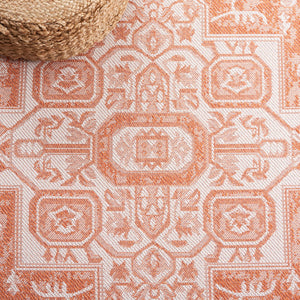 Safavieh Bermuda Elegant Polypropylene Frize Area Rug - Timeless Design For Indoor/Outdoor Spaces, Oeko-tex Certified Rust ,Ivory Polypropylene Frize Bmu841p-5