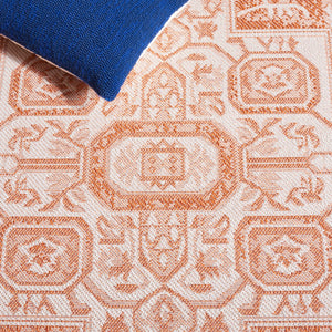 Safavieh Bermuda Elegant Polypropylene Frize Area Rug - Timeless Design For Indoor/Outdoor Spaces, Oeko-tex Certified Rust ,Ivory Polypropylene Frize Bmu841p-5