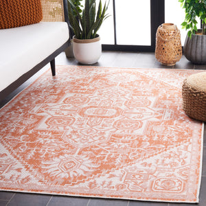 Safavieh Bermuda Elegant Polypropylene Frize Area Rug - Timeless Design For Indoor/Outdoor Spaces, Oeko-tex Certified Rust ,Ivory Polypropylene Frize Bmu841p-5