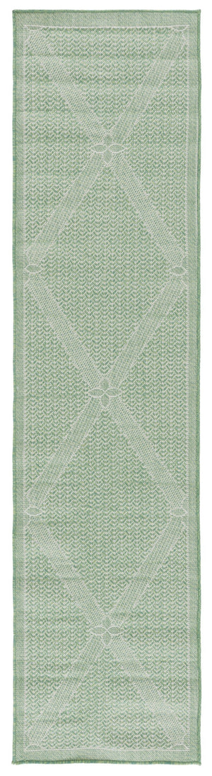 Safavieh Bermuda 9' X 12' Green/Ivory Area Rug - Elegant Geometric Design, Durable, Oeko-tex Certified Luxury Green ,Ivory Polypropylene Frize Bmu851y-9