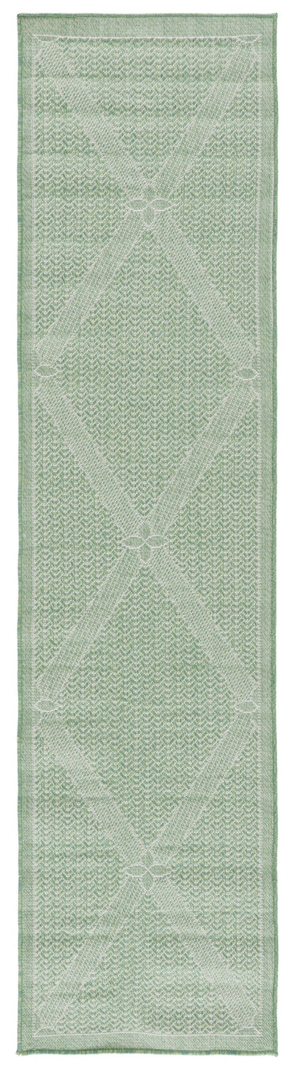 Safavieh Bermuda 9' X 12' Green/Ivory Area Rug - Elegant Geometric Design, Durable, Oeko-tex Certified Luxury Green ,Ivory Polypropylene Frize Bmu851y-9