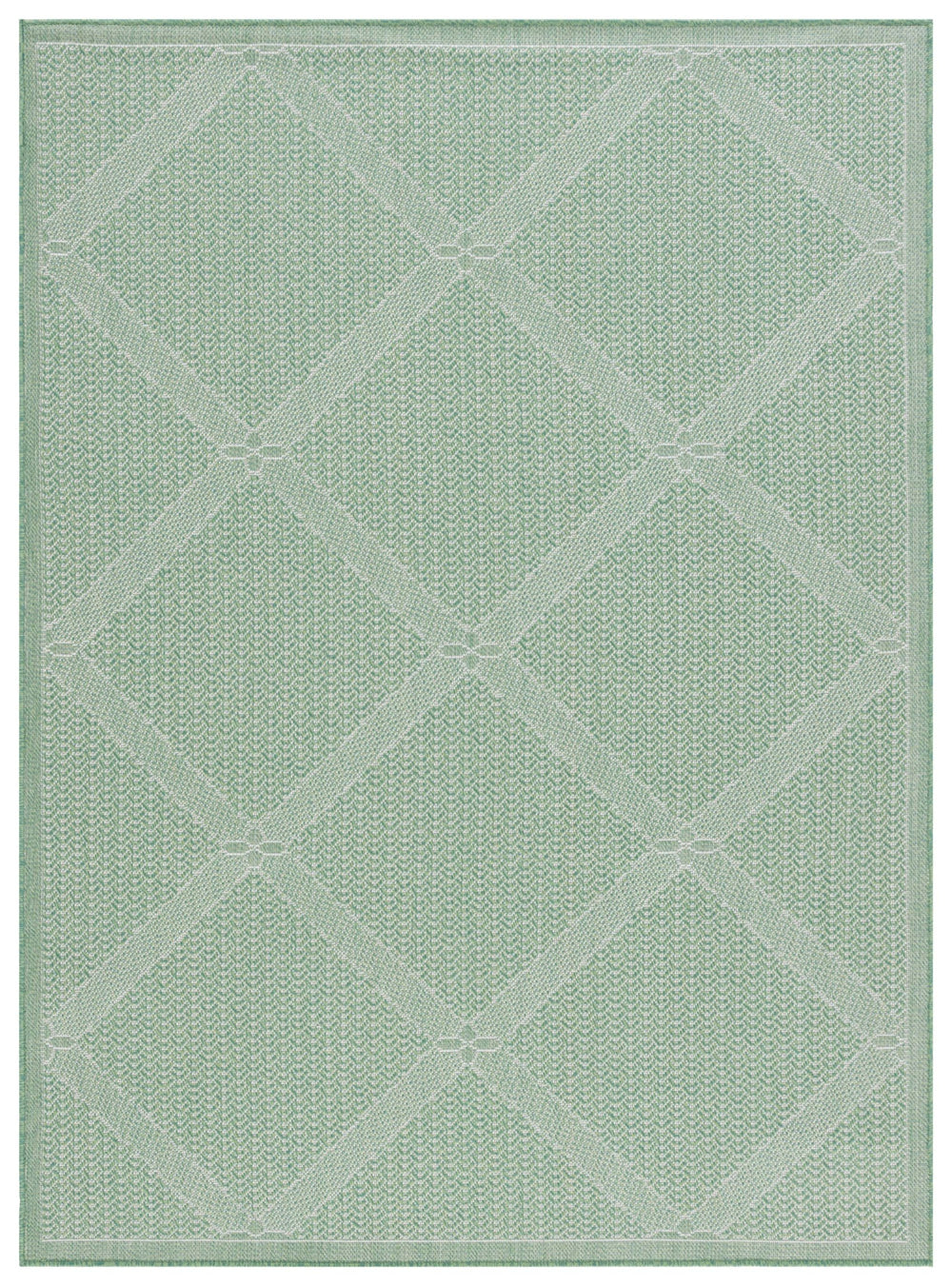 Safavieh Bermuda 9' X 12' Green/Ivory Area Rug - Elegant Geometric Design, Durable, Oeko-tex Certified Luxury Green ,Ivory Polypropylene Frize Bmu851y-9