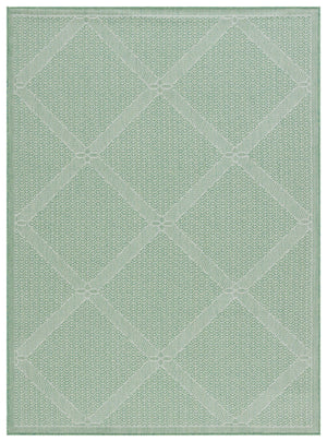 Safavieh Bermuda 9' X 12' Green/Ivory Area Rug - Elegant Geometric Design, Durable, Oeko-tex Certified Luxury Green ,Ivory Polypropylene Frize Bmu851y-9