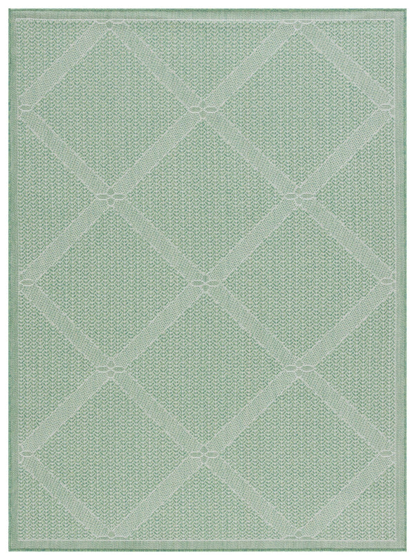 Safavieh Bermuda 9' X 12' Green/Ivory Area Rug - Elegant Geometric Design, Durable, Oeko-tex Certified Luxury Green ,Ivory Polypropylene Frize Bmu851y-9