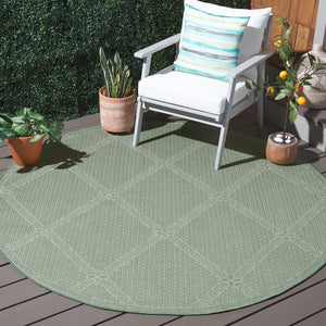 Safavieh Bermuda 9' X 12' Green/Ivory Area Rug - Elegant Geometric Design, Durable, Oeko-tex Certified Luxury Green ,Ivory Polypropylene Frize Bmu851y-9