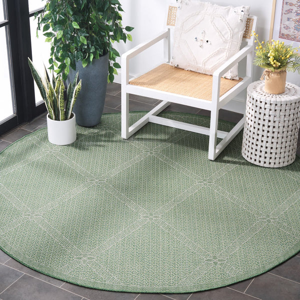 Safavieh Bermuda 9' X 12' Green/Ivory Area Rug - Elegant Geometric Design, Durable, Oeko-tex Certified Luxury Green ,Ivory Polypropylene Frize Bmu851y-9