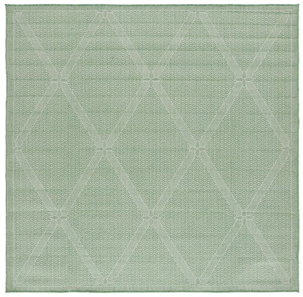 Safavieh Bermuda 9' X 12' Green/Ivory Area Rug - Elegant Geometric Design, Durable, Oeko-tex Certified Luxury Green ,Ivory Polypropylene Frize Bmu851y-9
