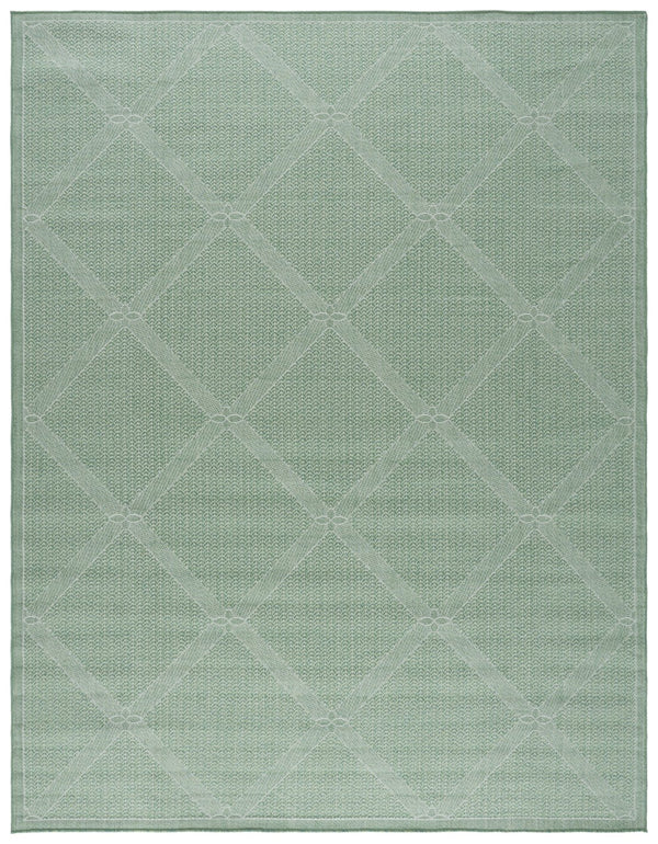 Safavieh Bermuda 9' X 12' Green/Ivory Area Rug - Elegant Geometric Design, Durable, Oeko-tex Certified Luxury Green ,Ivory Polypropylene Frize Bmu851y-9