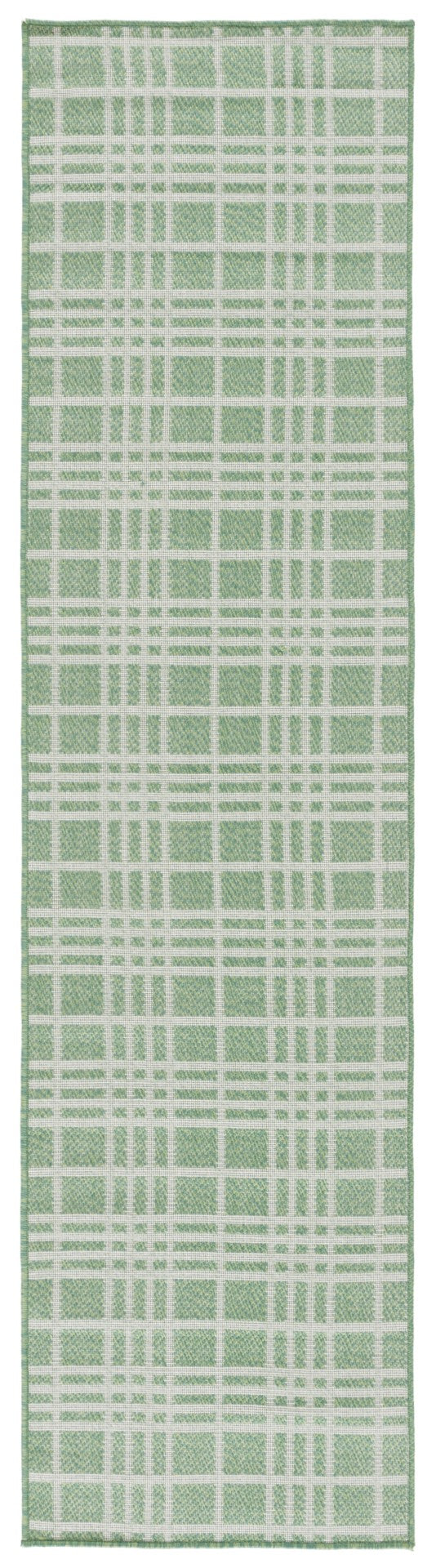 Safavieh Bermuda 860 Power Loomed Indoor / Outdoor Rug Green / Ivory 2' x 8'
