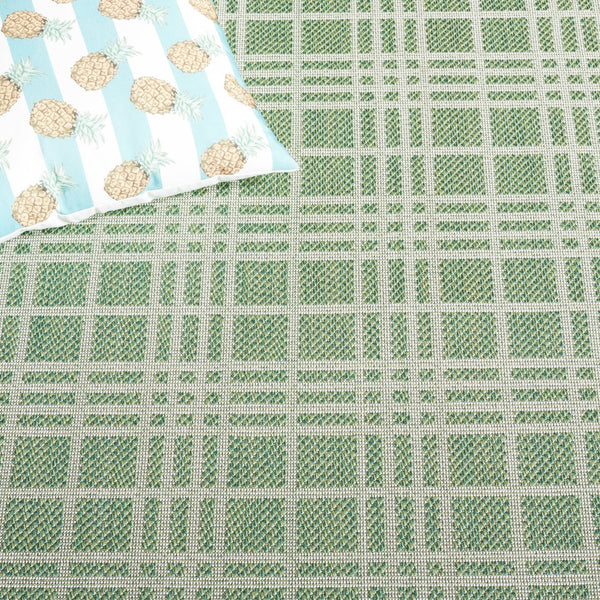 Safavieh Bermuda Large Rectangle Area Rug 9x12 Ft - Green & Ivory, Stylish, Washable, Indoor/Outdoor Use Green ,Ivory Polypropylene Frize Bmu860y-9