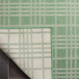 Safavieh Bermuda Large Rectangle Area Rug 9x12 Ft - Green & Ivory, Stylish, Washable, Indoor/Outdoor Use Green ,Ivory Polypropylene Frize Bmu860y-9