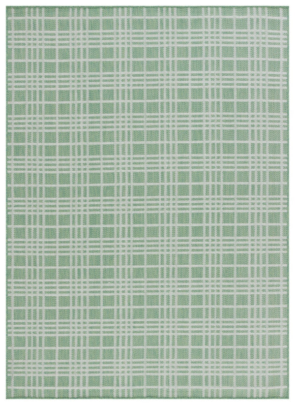 Safavieh Bermuda 860 Power Loomed Indoor / Outdoor Rug Green / Ivory 5'-3" x 7'-6"