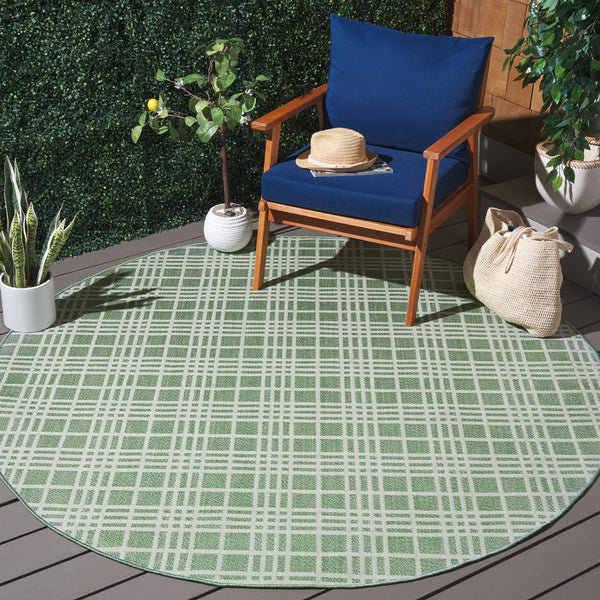 Safavieh Bermuda Large Rectangle Area Rug 9x12 Ft - Green & Ivory, Stylish, Washable, Indoor/Outdoor Use Green ,Ivory Polypropylene Frize Bmu860y-9