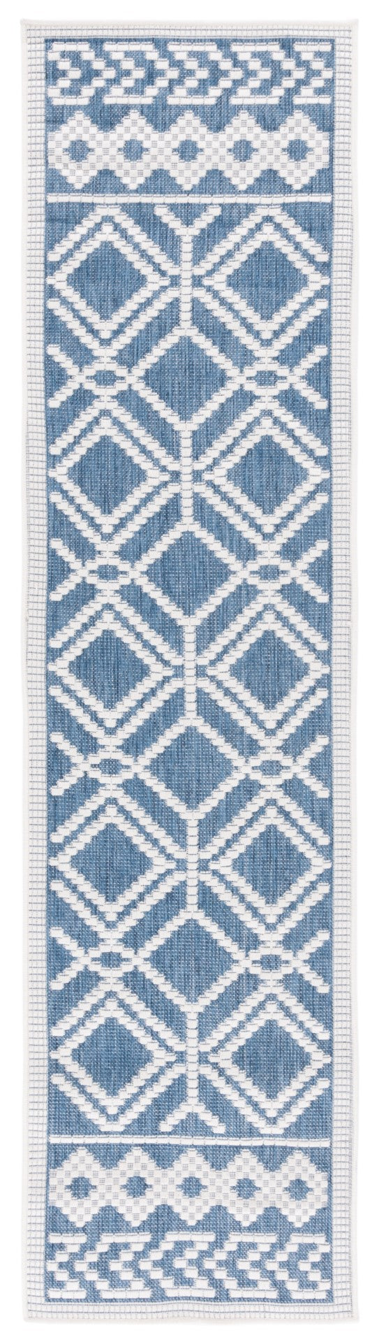 Safavieh Bermuda 874 Power Loomed Indoor / Outdoor Rug Navy / Ivory 2' x 8'