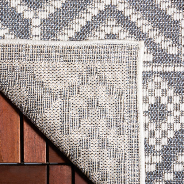 Safavieh Bermuda 874 Power Loomed Indoor / Outdoor Rug Navy / Ivory 5'-3" x 7'-6"