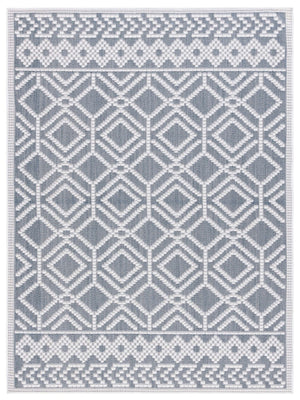 Safavieh Bermuda 874 Power Loomed Indoor / Outdoor Rug Navy / Ivory 5'-3" x 7'-6"