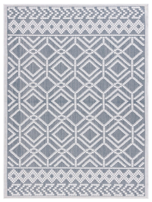 Safavieh Bermuda 874 Power Loomed Indoor / Outdoor Rug Navy / Ivory 5'-3" x 7'-6"