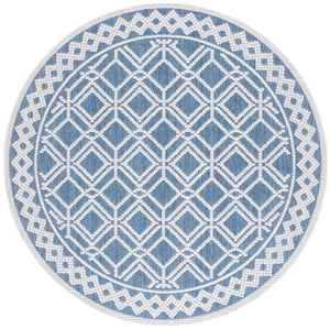 Safavieh Bermuda Elegant Area Rug For Indoor & Outdoor Spaces, Durable Design With Classic Geometric Patterns Navy ,Ivory Polypropylene Frize Bmu874n-9