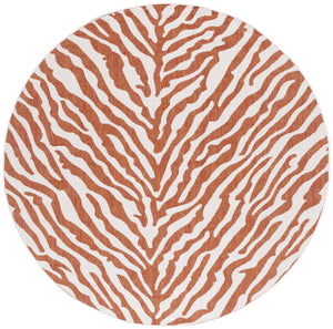 Safavieh Bermuda Area Rug – Elegant Zebra Pattern, Durable Power Loomed Design For Indoor & Outdoor Spaces Rust ,Ivory Polypropylene Frize Bmu881p-4